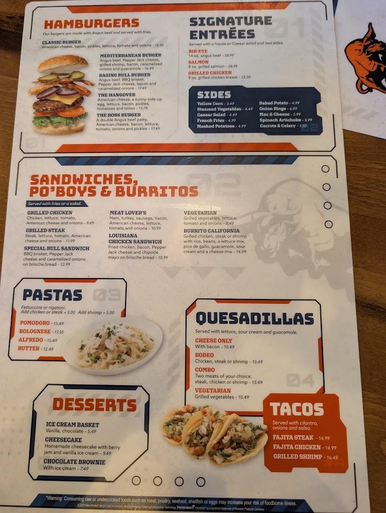 Restaurant Raging bull Sports Bar Menu image 4